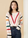 Sexy Hollow Sweater Autumn Long-Sleeved Pullover Korean Style Knitwear