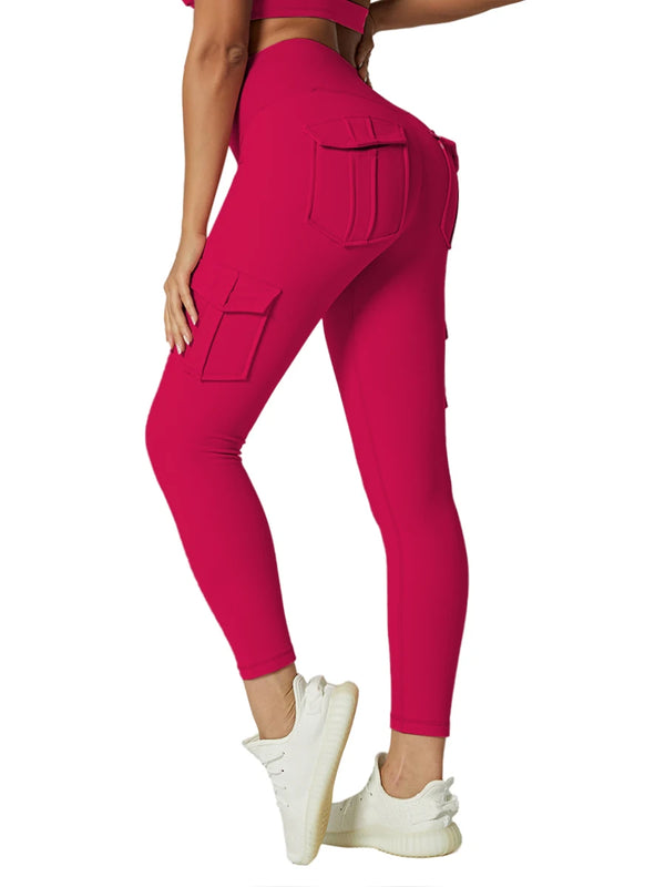Tummy Control 4-Pocket Leggings for Women Booty Lift Yoga Tights