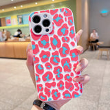 Handyhülle mit Leopardenmuster für iPhone, Liebes-Herz-Muster