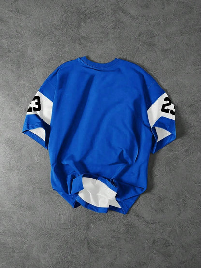 Motorcycle racing T-shirt Men's Racing Car Round Neck Print Short Sleeve Sports