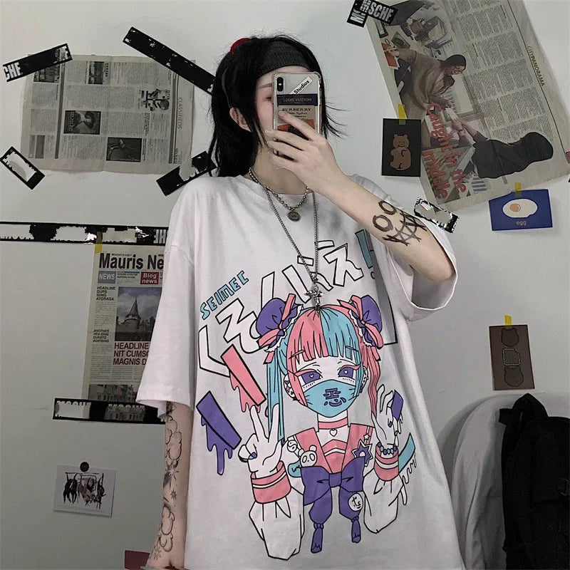 Gothic Print Harajuku T-shirt Fairy