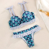 Bikini Floral Badeanzug Frauen Badeanzüge Bikini Set Print Bademode Weiblich