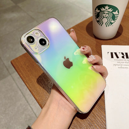 Modische Regenbogen-Laser-Handyhülle für iPhone, transparent