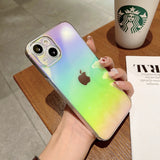 Modische Regenbogen-Laser-Handyhülle für iPhone, transparent