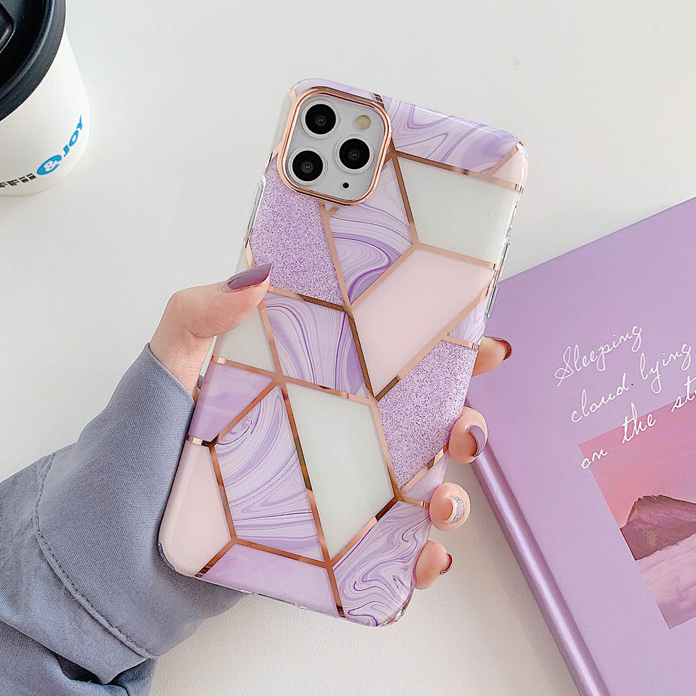 Geometric Marble Texture Phone Case For iPhone Cases Soft