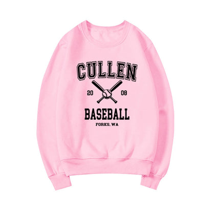 Sweatshirt Pullover Graphic Forks Hoodie Cullen Baseball Rundhalsausschnitt Lässig