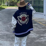 American Retro Letter Embroidery Jacket Inspired Street Hip Hop and Baseball Uniform Women's Exclusive