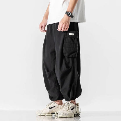 Y2k Baggy Cargo Pants Joggers Ankle-Length Casual Harem Long Trousers