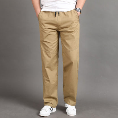 Men Casual Cargo Pants Four Seasons Cotton Men Trousers Multi Pockets Loose Straight - xinnzy