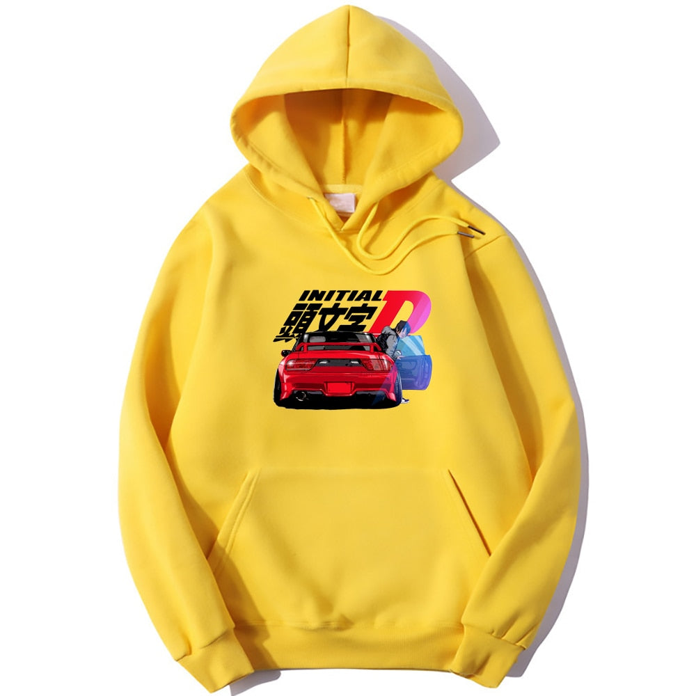 Hoodie Men Harajuku Initial D Streetwears Casual