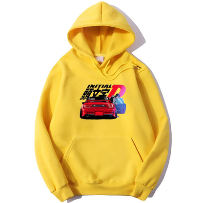 Hoodie Men Harajuku Initial D Streetwears Casual