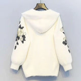 Warm Cashmere Hooded Cardigan Women Autumn Winter Fashion