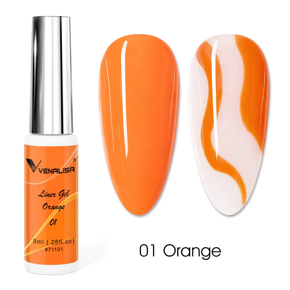 Venalisa Liner Gel 8ml French Nail Gel Polish UV LED