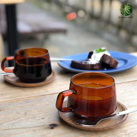 Holaroom Bunte Kaffeetasse Kaffeetasse aus Borosilikatglas 