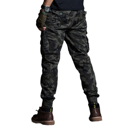 Cargo Pants Men Military Tactical Multi-Pocket Fashions Black Army