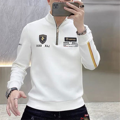 Sweatshirt Men Streetwear Luxury Animal Badge Pullover