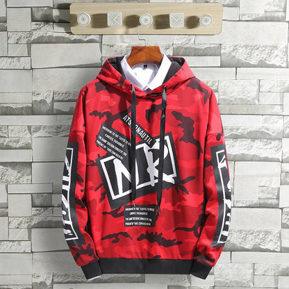 Men Hoodies Hip Hop Letter Print Skateboard Pullover