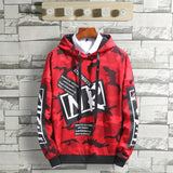 Herren Hoodies Hip Hop Letter Print Skateboard Pullover