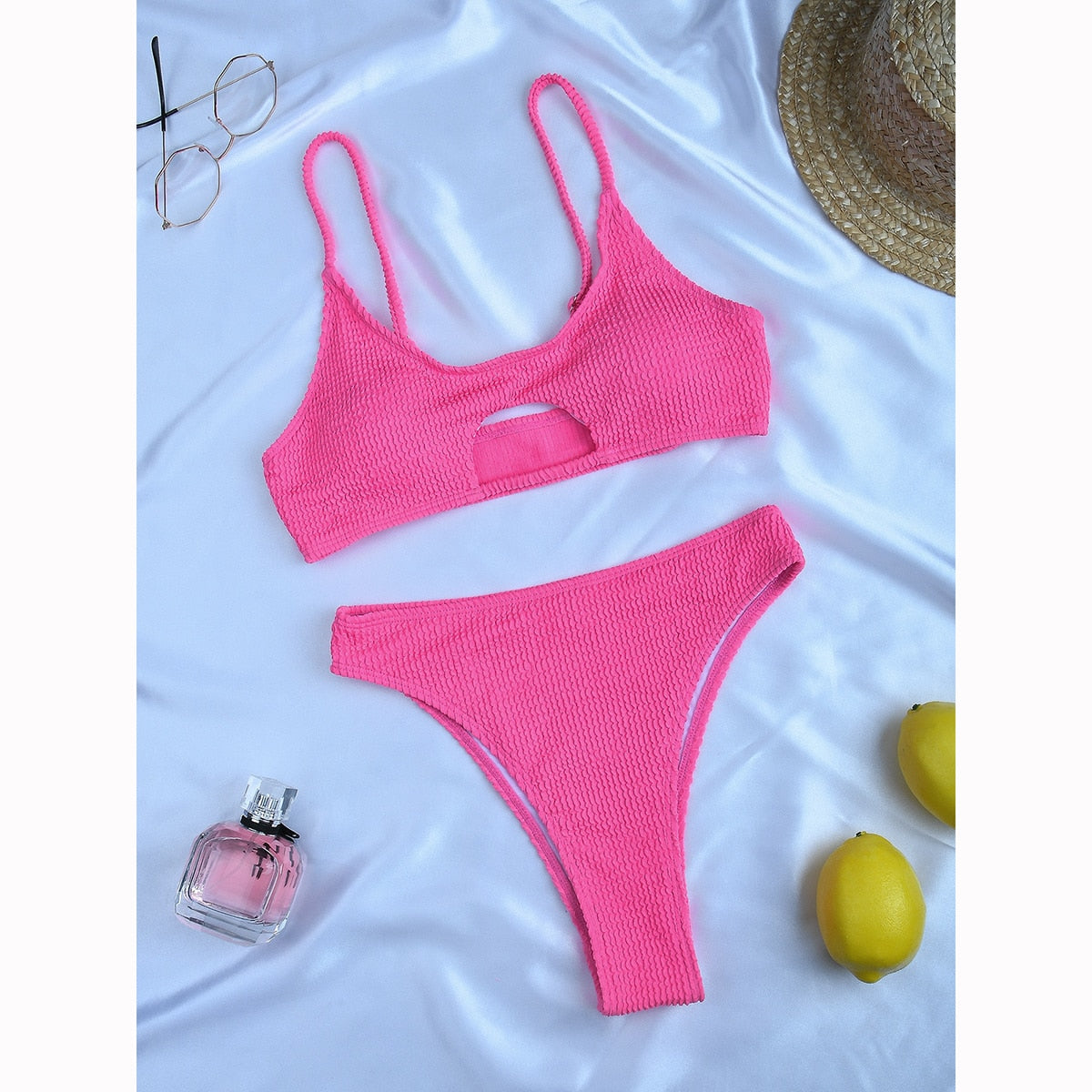 Micro Bikini Sexy Women Swimsuit Rib Bikini Set Push Up