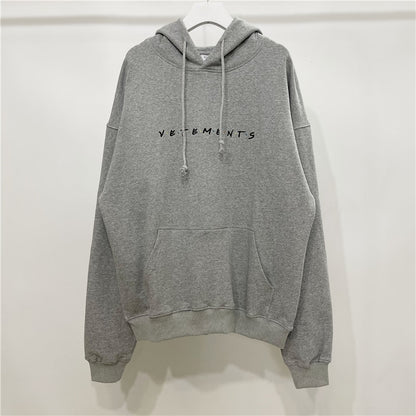 Herren-Kapuzenpullover mit Stickerei, Vetements, modische Oversize-Pullover