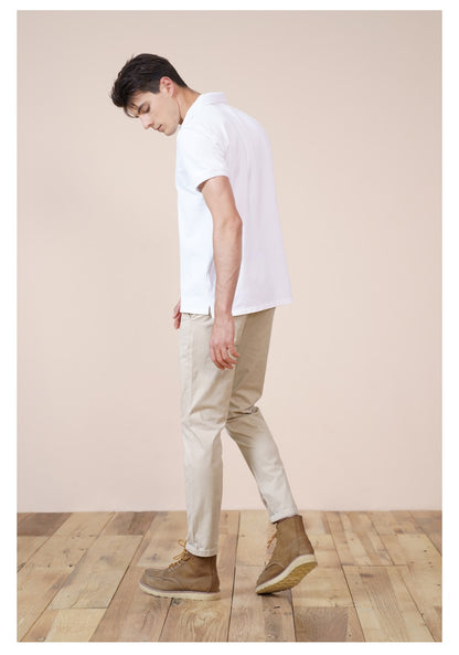 Casual Pants Men Cotton Fashion Slim Fit Chinos