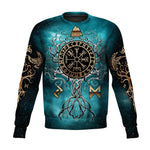 Hoodie with Norse Tree Of Life Symbol Streetwear Pullover for Men