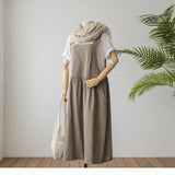 Plus Size Cotton Linen Summer Dress