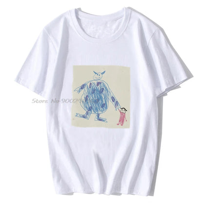 Monsters Inc Doodle T-Shirt Hip Hop Harajuku Streetwear