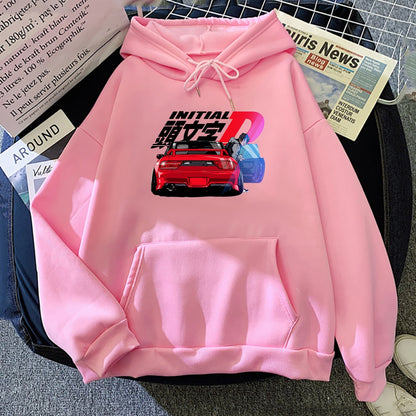 Hoodie Men Harajuku Initial D Streetwears Casual