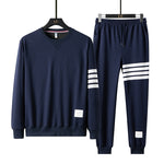 Men Sets Clothing Fashion Clothes Trousers Sportswear Sweatpants Long Sleeve Tracksuits - xinnzy
