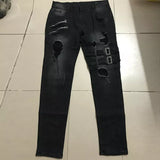 Motorrad Street Wear Skinny Casual Denim Hose Jeans Gerade Hose