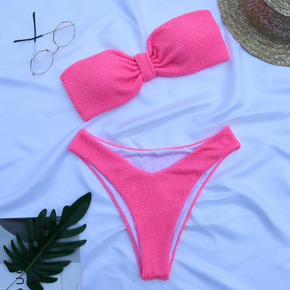 Bikini Sexy Bademode Frauen Bandeau Bikini Set