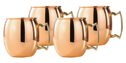 Copper Plated Barrel Hammered Moscow Mule Mug Coffee Cup