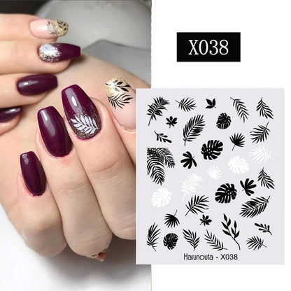 Tropical Leaf Nail Art Stickers