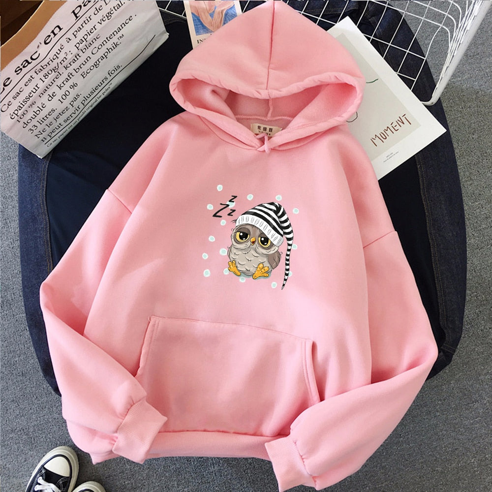 Neuer Eulen-Hoodie für Damen Genießen Sie den Winter stilvoll mit diesem gemütlichen und trendigen Streetwear-Pullover