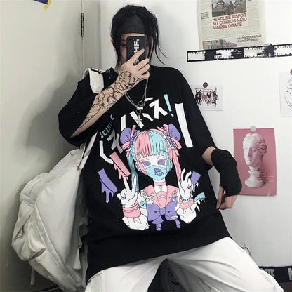 Gothic Print Harajuku T-shirt Fairy