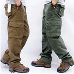 Men Cargo Pants Casual Multi Pockets Military Tactical Pants Loose Straight