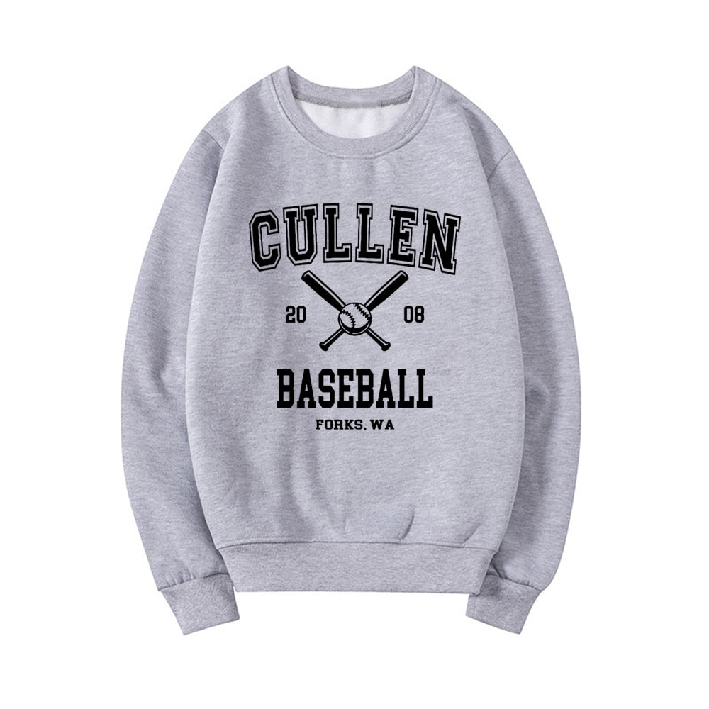 Sweatshirt Pullover Graphic Forks Hoodie Cullen Baseball Rundhalsausschnitt Lässig