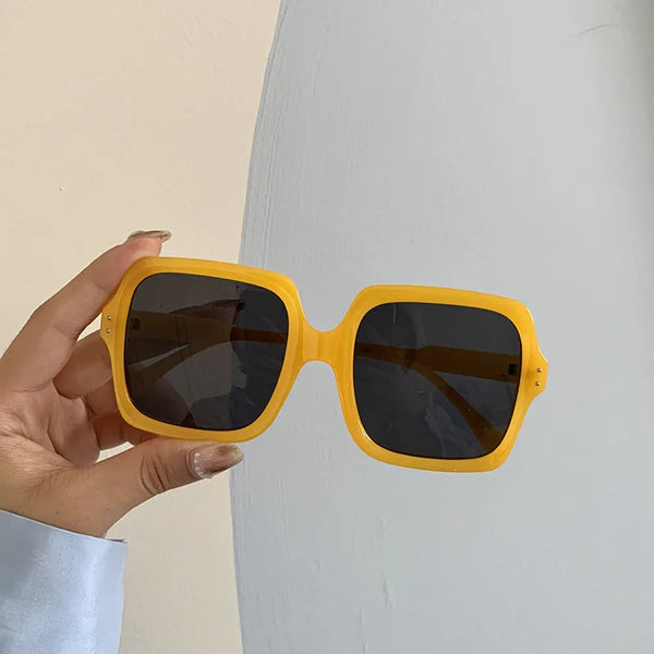 1970s Vintage DISCO Style Square Oversized Translucent Sunglasses