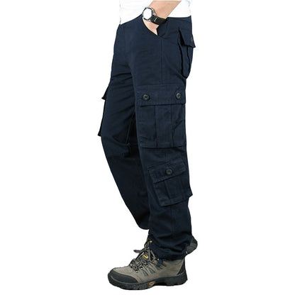 Mens Cargo Pants Khaki Military Men Trousers Casual Cotton Tactical