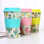 Bamboo Fibre Takeaway Coffee Cup,deal Mug For Travel & Outdoors 400ml