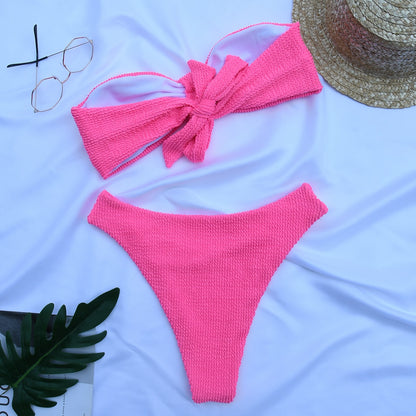 Bikini Sexy Bademode Frauen Bandeau Bikini Set