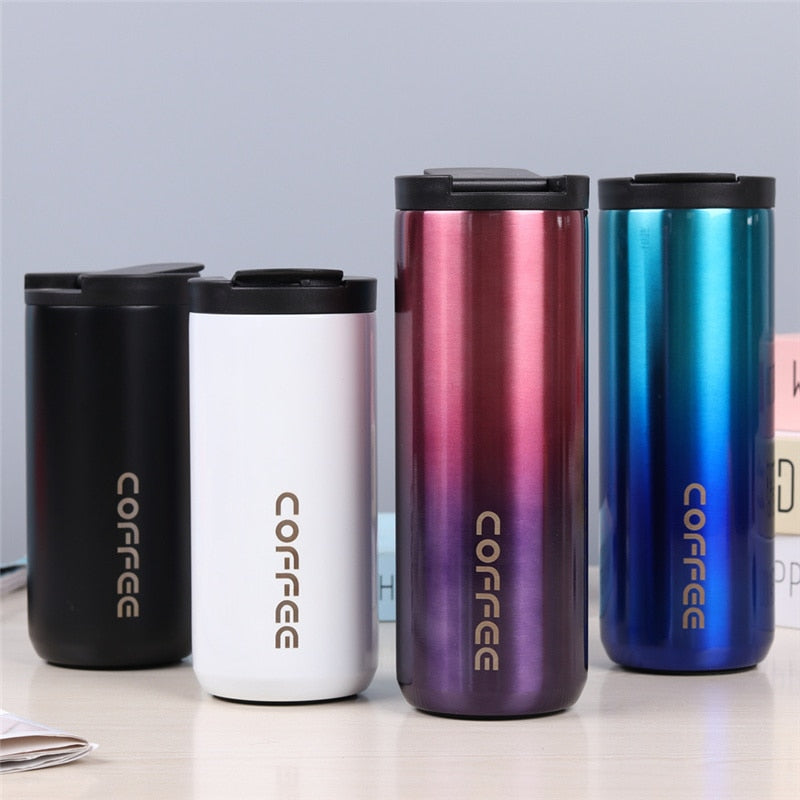 Stainless Steel Milk Tea Coffee Mug Leak-Proof Thermos Mug Travel Thermal Cup
