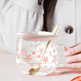 Ceramic Coffee Mug With Lid Cup and Saucer Set Handmade