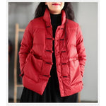 Jacket Long Sleeve Loose Casual Padded Coat Thicken Warm