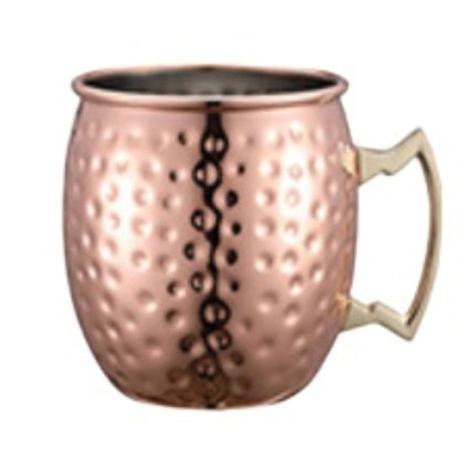 Mug Stainless Steel Hammered Copper Plated Beer Cup Coffee Cup Bar Drinkware