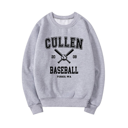 Sweatshirt Pullover Graphic Forks Hoodie Cullen Baseball Rundhalsausschnitt Lässig