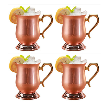 Copper Plated Barrel Hammered Moscow Mule Mug Coffee Cup