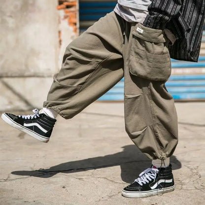 Y2k Baggy Cargo Pants Joggers Ankle-Length Casual Harem Long Trousers