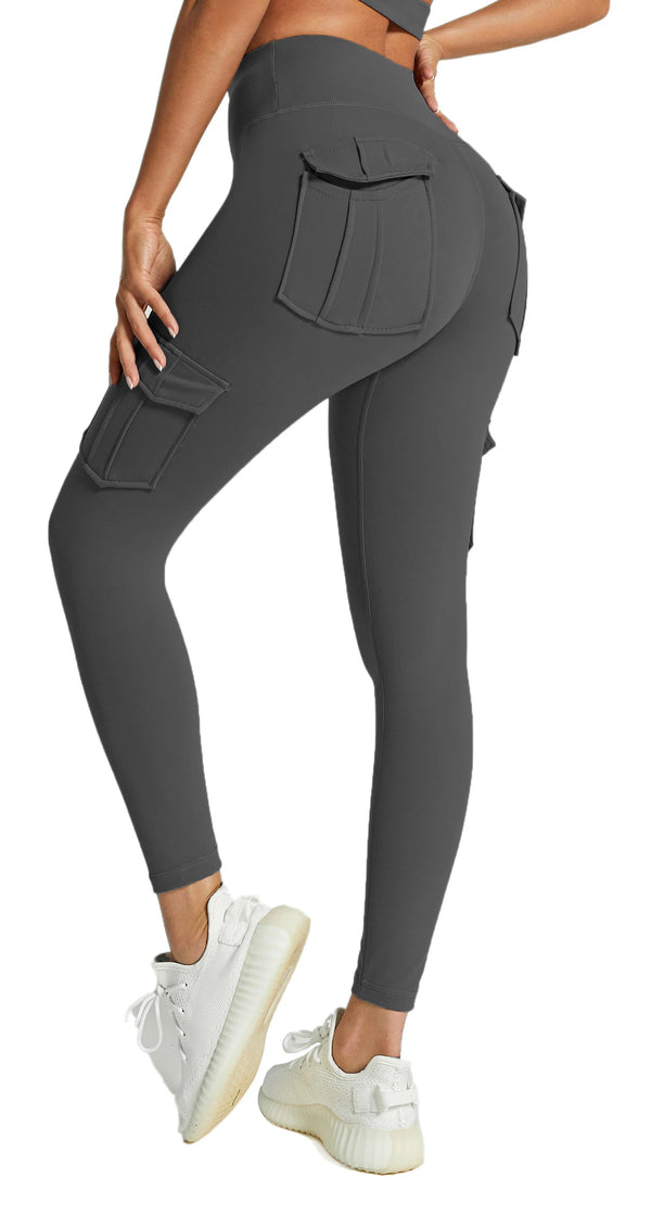 Tummy Control 4-Pocket Leggings for Women Booty Lift Yoga Tights